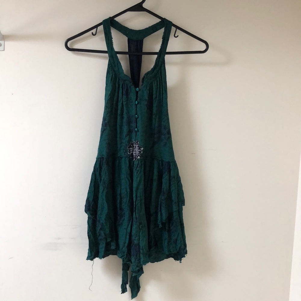 Free People Open Back Tie Shirt/Tunic Size Small
